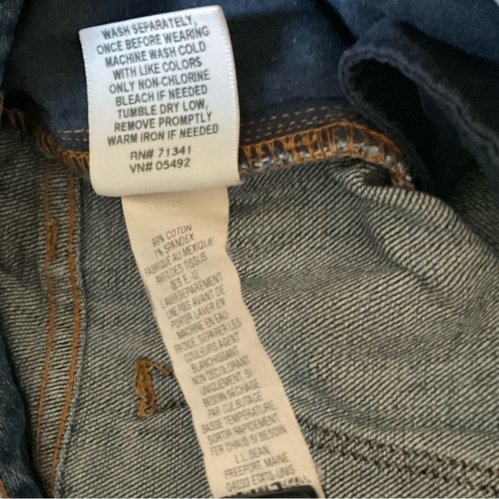 LL Bean Women's Favorite Fit Bootcut Blue Jeans Size 12 Regular Medium Wash Blue - Picture 8 of 9